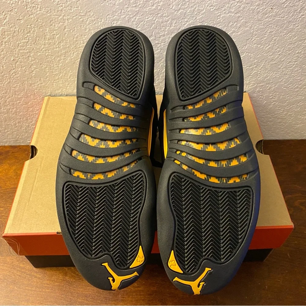 Air Jordan 12 Retro Black Taxi Lifestyle Casual Shoes CT8013-071 Size 11.5_5